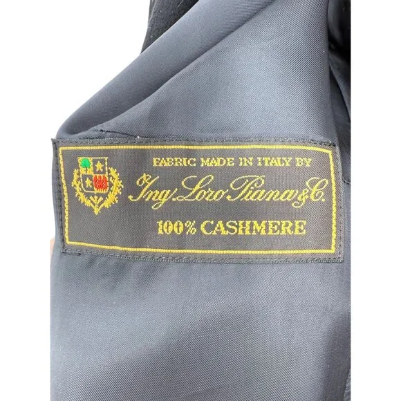 Brooks Brothers Loro Piana Black Italian Luxury Cashmere Blazer Jacket Workwear - Picture 13 of 16